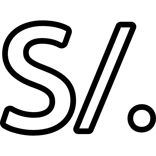 Peru nuevo sol currency symbol